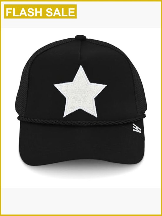 Trucker Hat Women Adjustable Snapback Mesh Star Baseball Cap main image 7